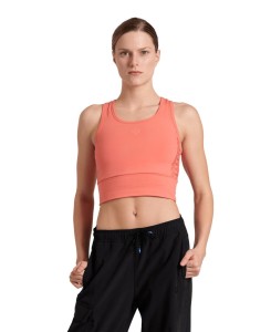 Koszulka top damski sportowy bawełniany na trening Arena Team Stripe