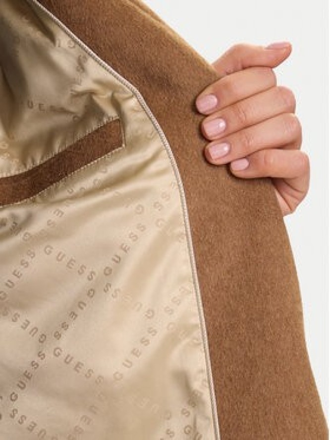 Guess Płaszcz wełniany W5BL19 W2642 Brązowy Regular Fit