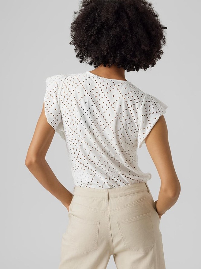 Vero Moda Koszulka "Tassa" w kolorze białym rozmiar: XL