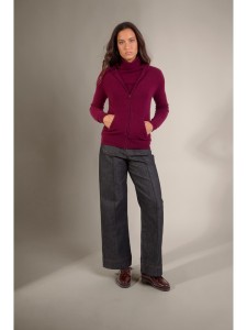 Perfect Cashmere Kaszmirowy kardigan "Emma" w kolorze bordowym rozmiar: XXL