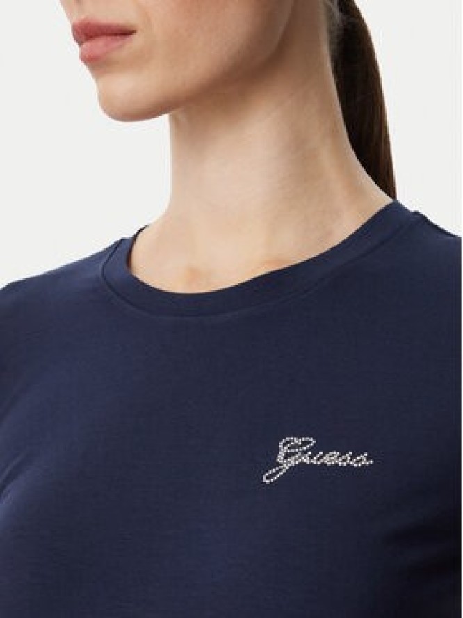 Guess T-Shirt W6YI12 K3751 Granatowy Regular Fit