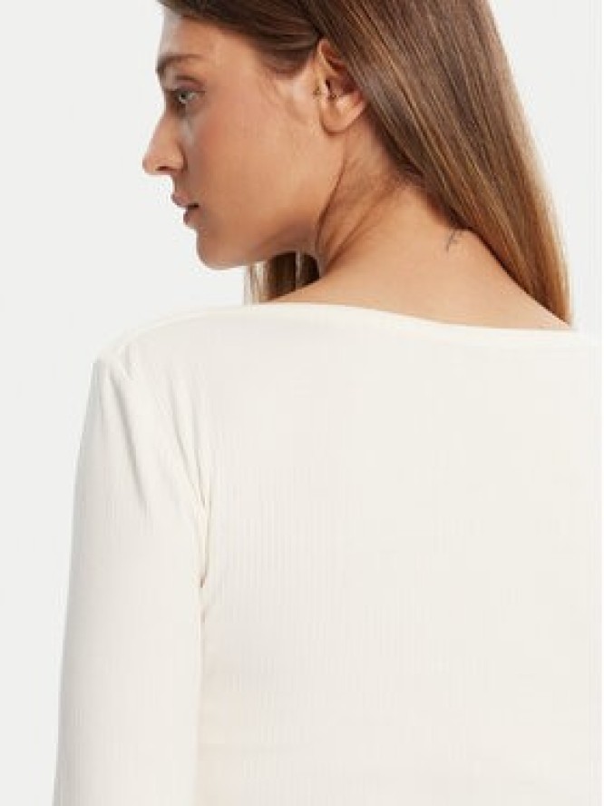 Tommy Hilfiger Bluzka WW0WW47309 Écru Slim Fit