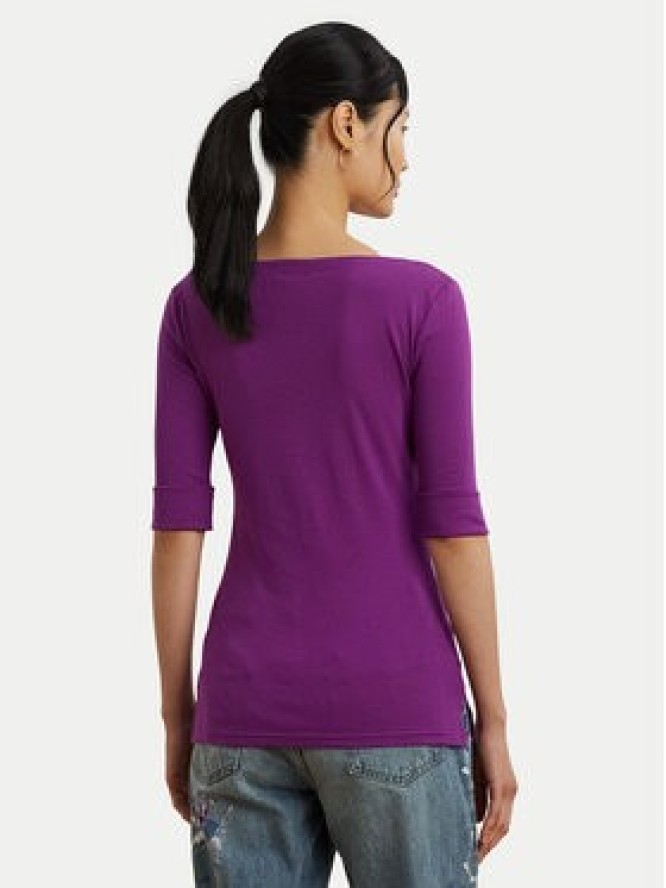 LAUREN RALPH LAUREN Bluzka 200654963192 Fioletowy Slim Fit