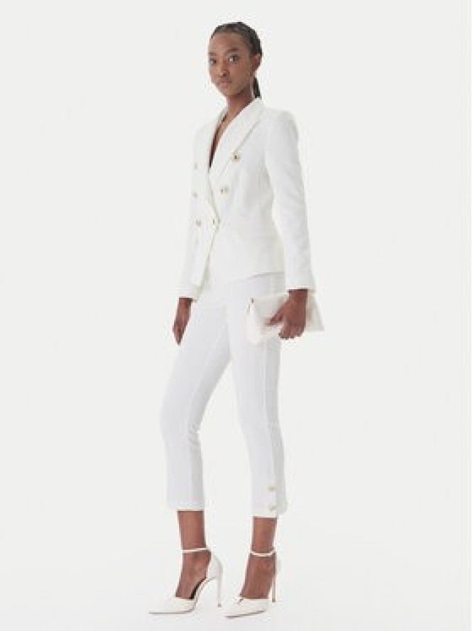 Rinascimento Spodnie materiałowe CFC0128641003 Biały Slim Fit