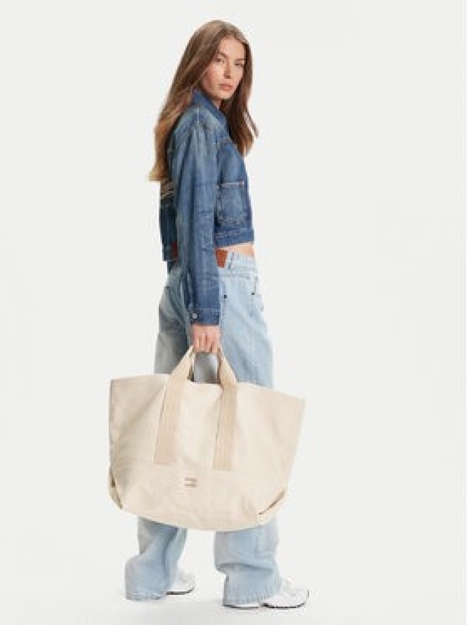 Tommy Jeans Torebka Tjw Tote Edition Canvas AW0AW17542 Beżowy