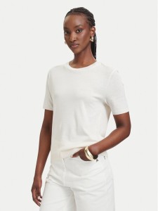 Patrizia Pepe T-Shirt 2M4542/J419-W417 Kremowy Regular Fit