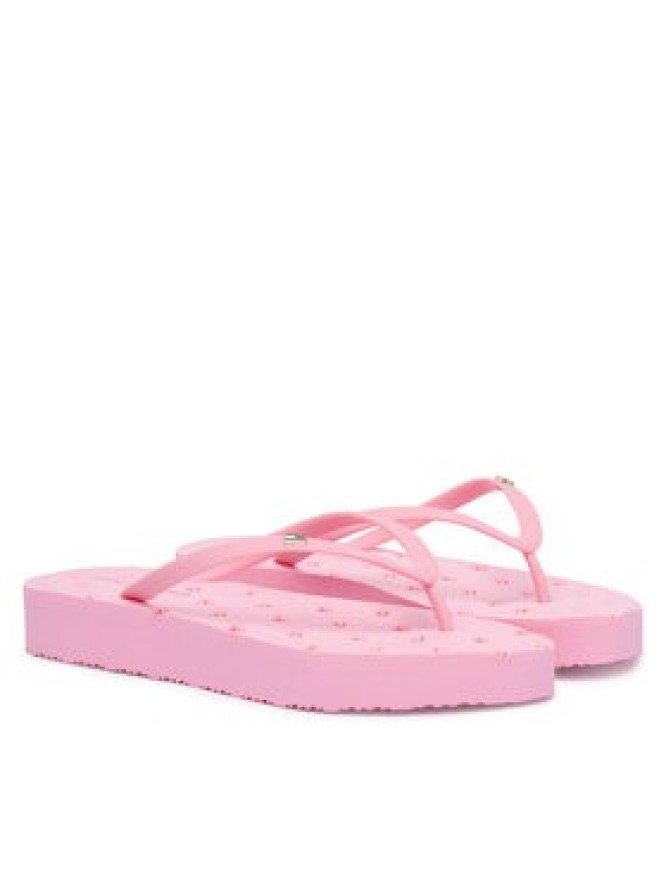Tommy Hilfiger Japonki Repeat Logo Platform FW0FW09199 Różowy