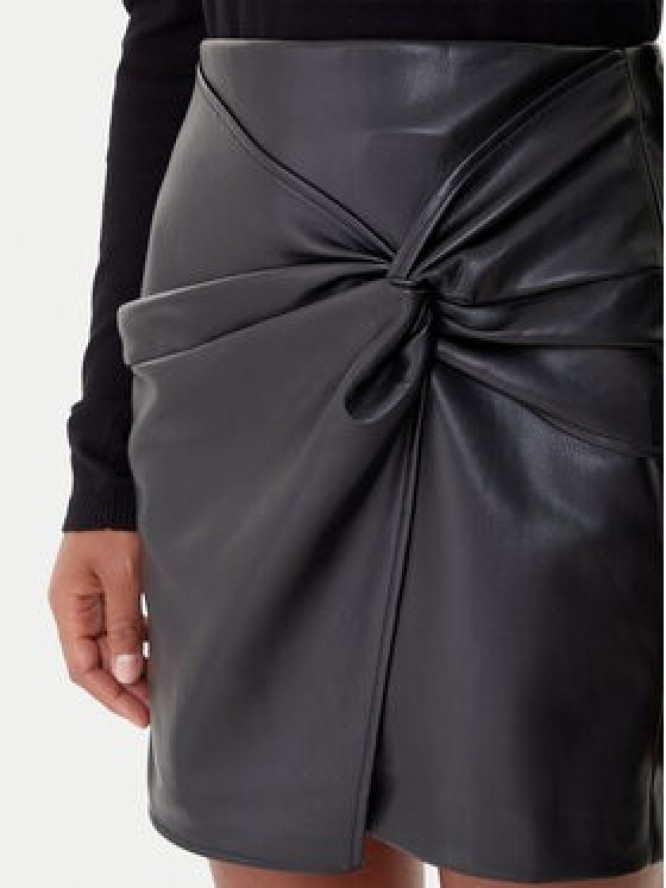Vero Moda Spódnica z imitacji skóry Gawn 10333689 Czarny Regular Fit
