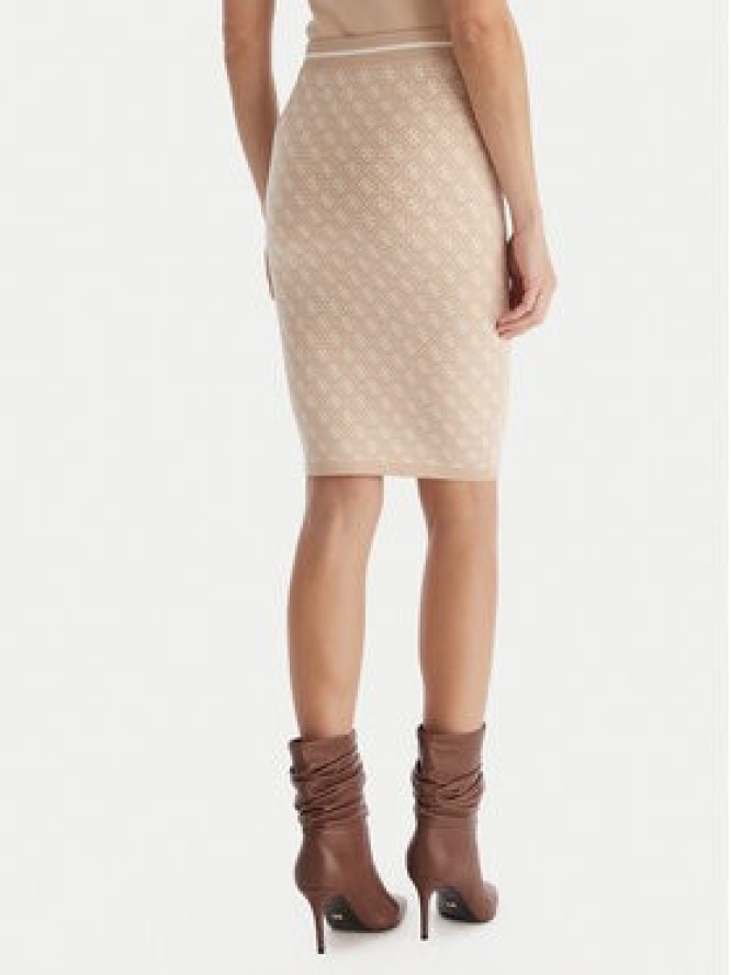 Guess Spódnica ołówkowa W4BD53 Z37K0 Beżowy Regular Fit