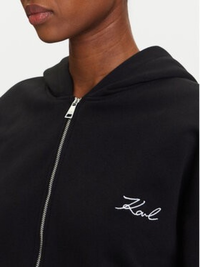 KARL LAGERFELD Bluza A3W20067 Czarny Regular Fit