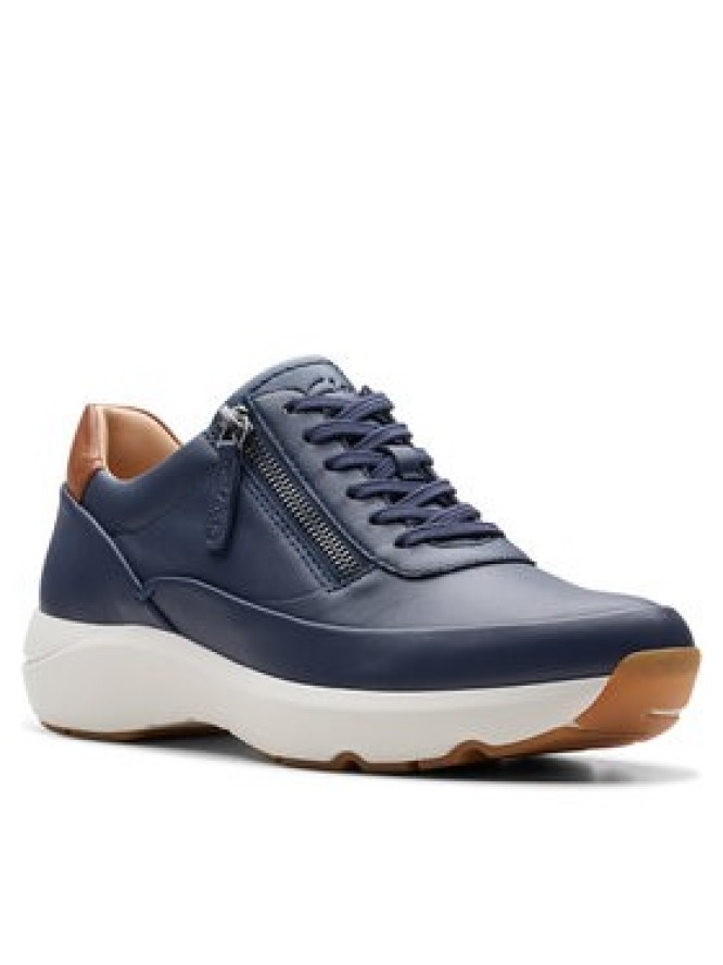 Clarks Sneakersy Tivoli Zip 26176649 Granatowy