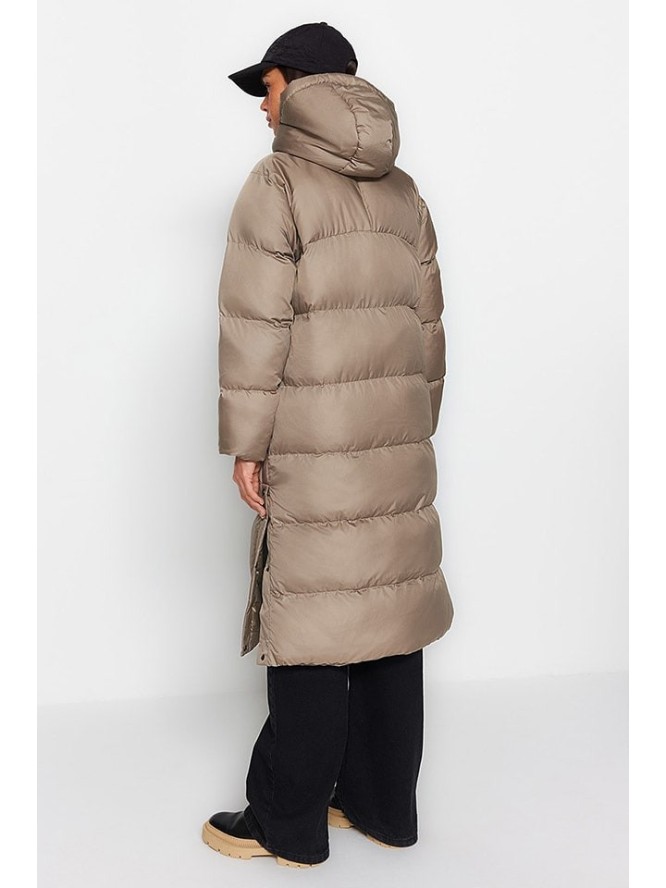 trendyol Płaszcz zimowy w kolorze szarobrązowym rozmiar: S