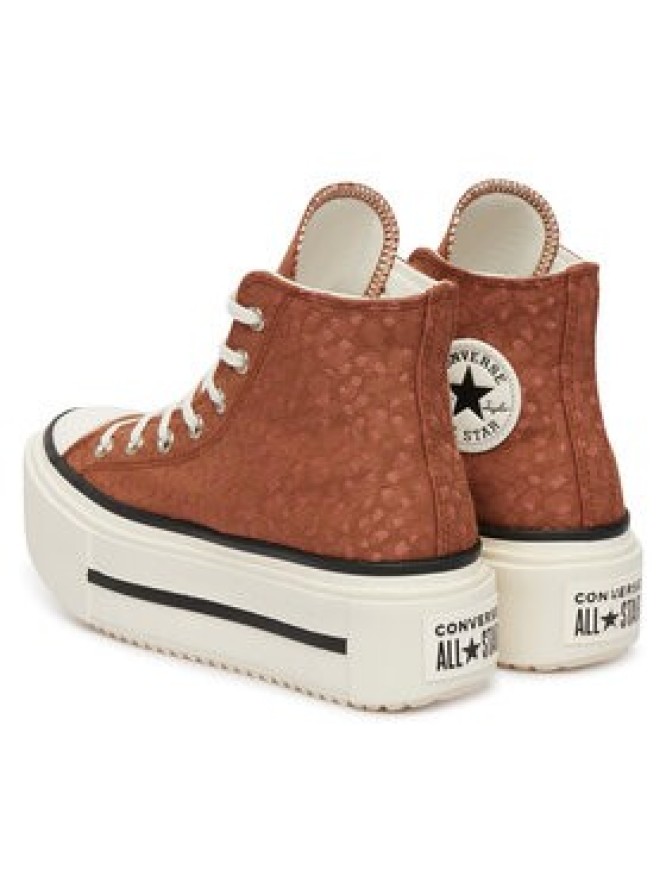 Converse Trampki Chuck Taylor All Star Lift Double Stack Platform Deer A17883C Brązowy