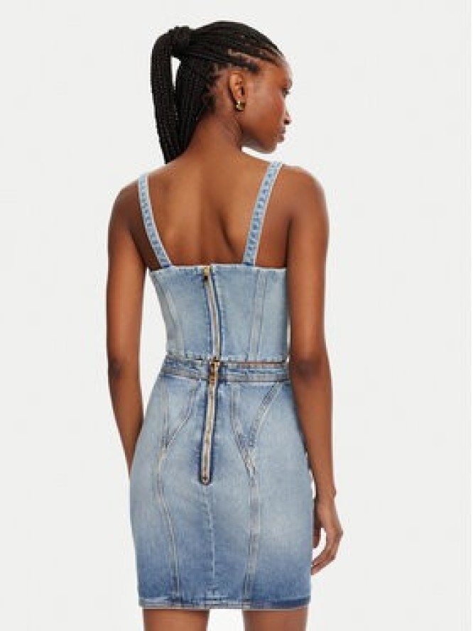 Balmain Top DF1AA345DE53 Niebieski Slim Fit