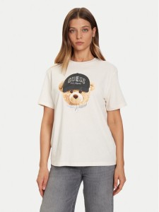 Guess T-Shirt V5BI09 I3Z14 Écru Relaxed Fit