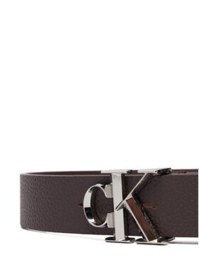Calvin Klein Pasek Damski Facet Ck Buckle Pebble LV04F7060G Brązowy