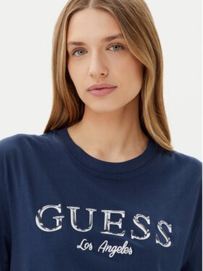 Guess T-Shirt V5GI09 K9RM1 Granatowy Regular Fit