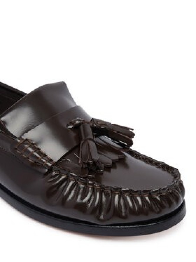 Tommy Hilfiger Mokasyny Tassel Abrasivato FW0FW09460 Brązowy ciemny