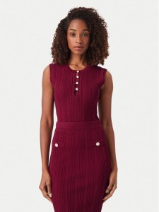 Guess Bluzka W6YR24 Z0970 Bordowy Slim Fit