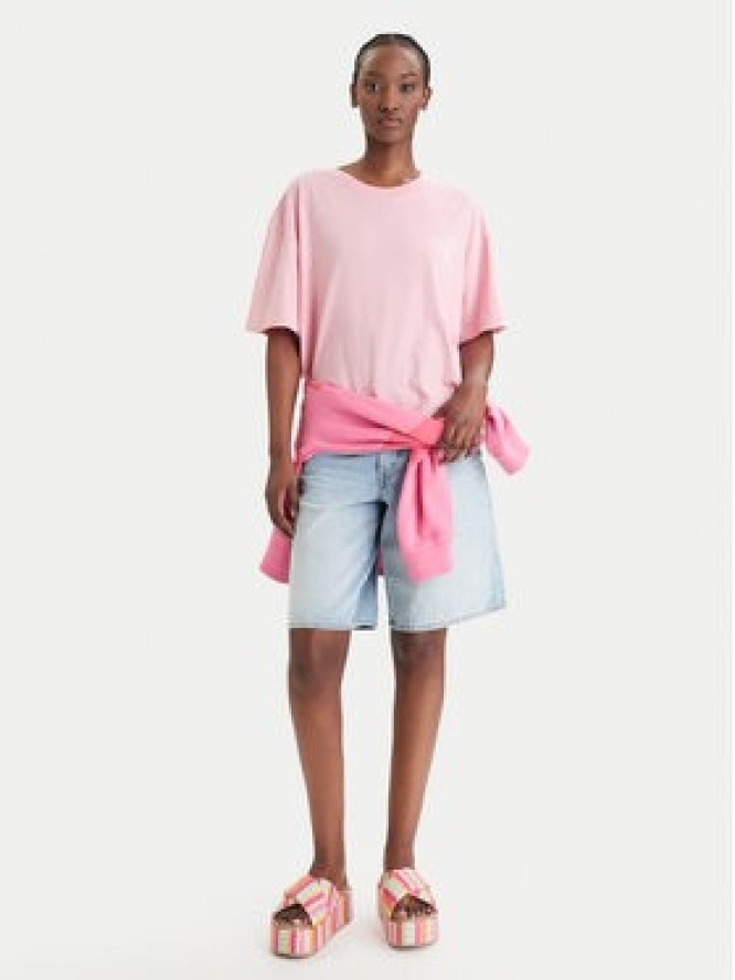 Roxy T-Shirt Talloversize Washed ERJZT06081 Różowy Oversize