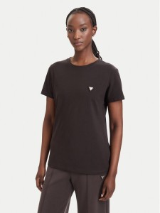 Guess T-Shirt V4YI09 J1314 Brązowy ciemny Regular Fit