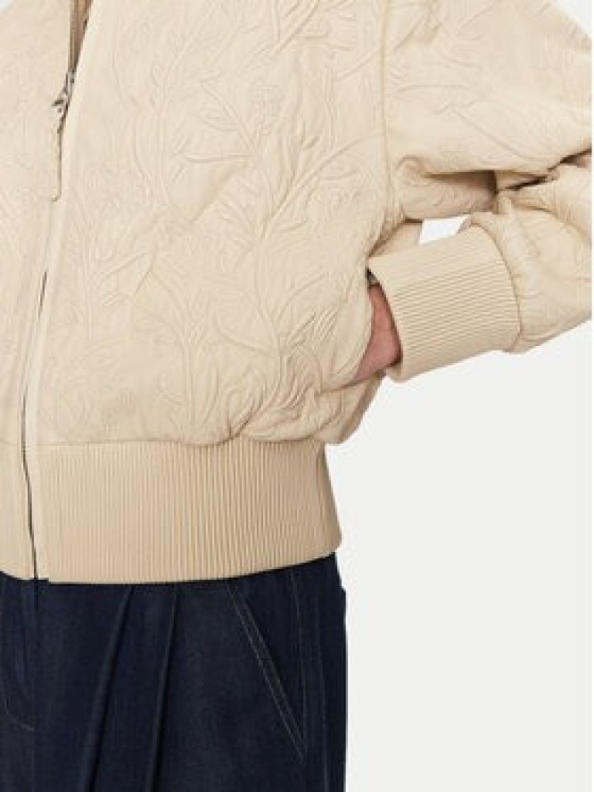 Munthe Kurtka skórzana Ferril 251151525105 Beżowy Relaxed Fit