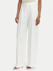 BOSS Spodnie materiałowe Tiana 50557443 Biały Relaxed Fit