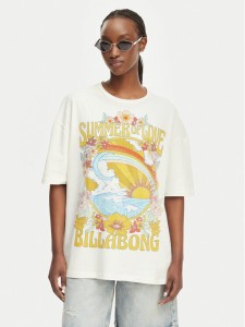 Billabong T-Shirt Summer Of Love EBJZT00592 Biały Loose Fit
