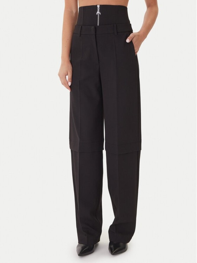 Patrizia Pepe Spodnie materiałowe 2P1706 A498 Czarny Regular Fit