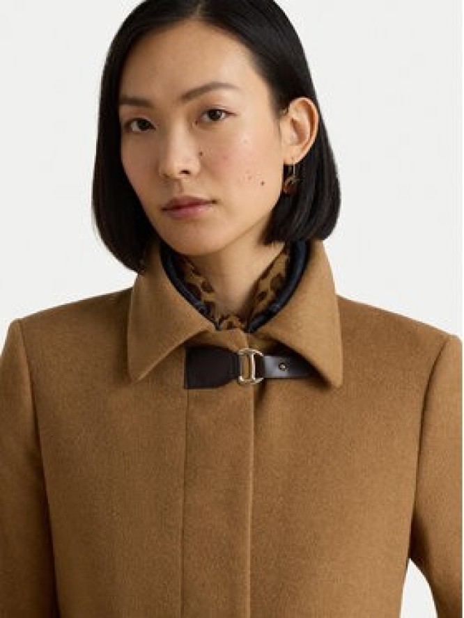 LAUREN RALPH LAUREN Płaszcz wełniany 297P23444001 Brązowy jasny Regular Fit