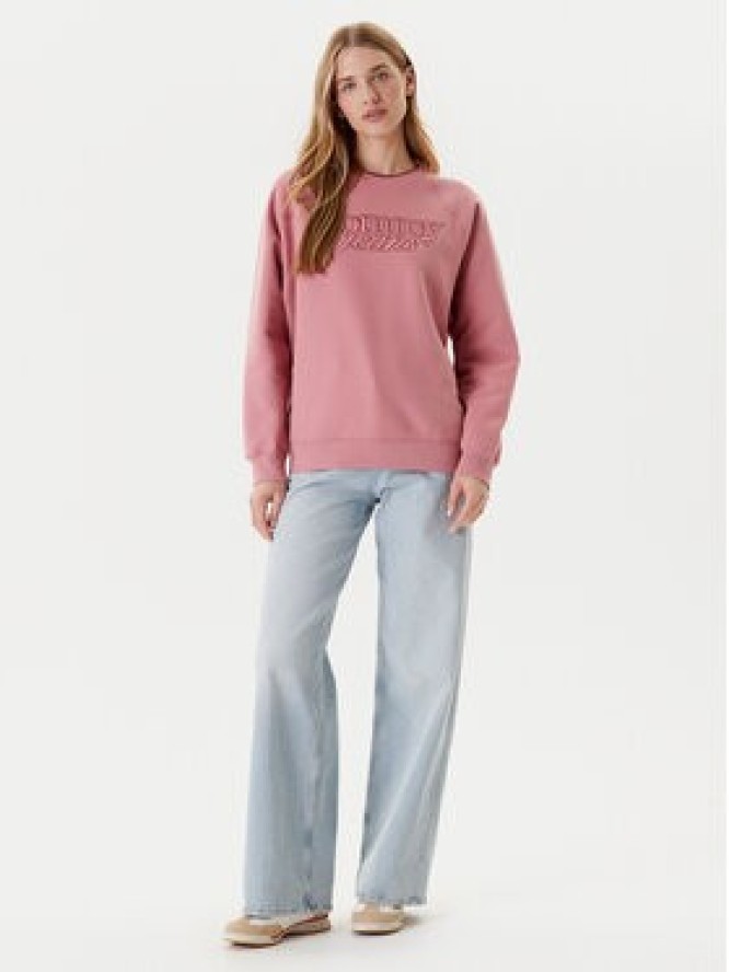 Tommy Jeans Bluza Script DW0DW21196 Różowy Regular Fit