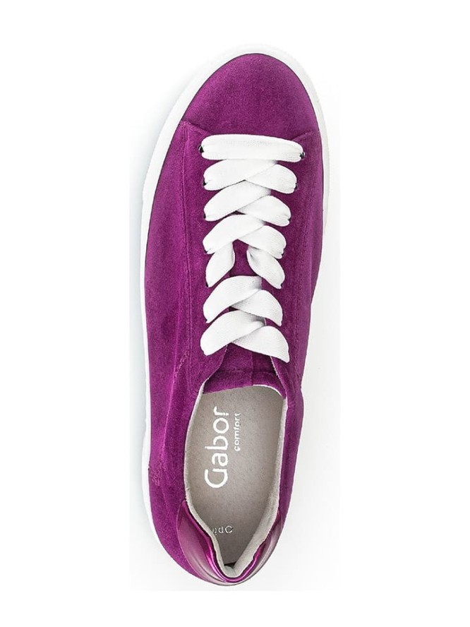 Gabor Skórzane sneakersy w kolorze fioletowym rozmiar: 38