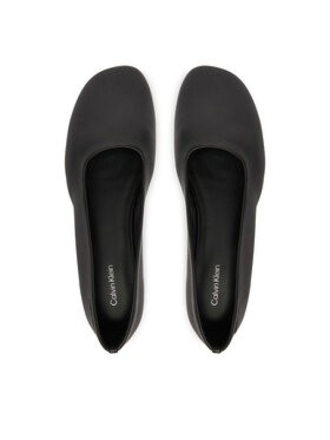 Calvin Klein Baleriny Round Ballerina Lth HW0HW02943 Czarny