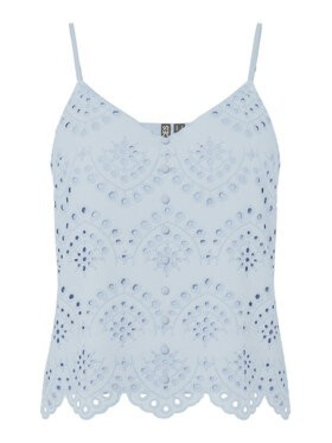 Pieces Top Vilde 17156563 Błękitny Regular Fit