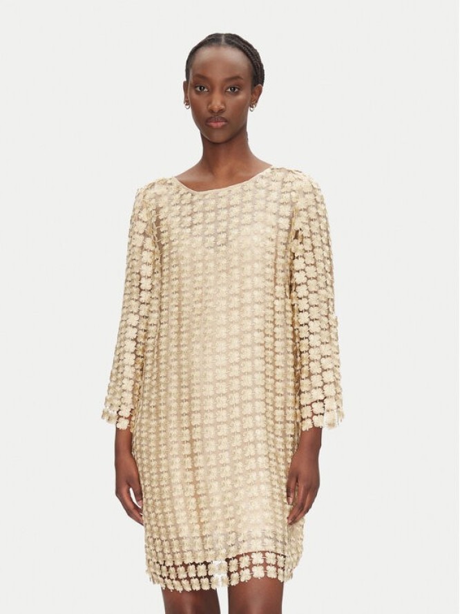 Bruuns Bazaar Sukienka koktajlowa Yva BBW4530 Złoty Regular Fit