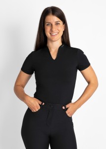 Koszula golfowa damska Calusa czarna techniczna oddychająca