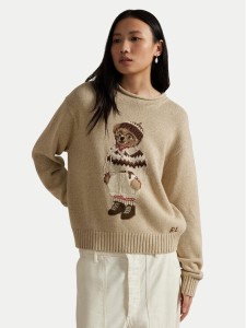Polo Ralph Lauren Sweter 211978315001 Beżowy Relaxed Fit