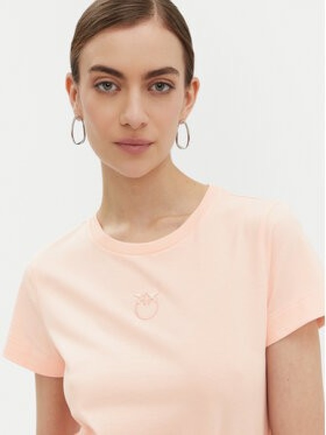 PINKO T-Shirt Bussolotto 100355 Różowy Regular Fit