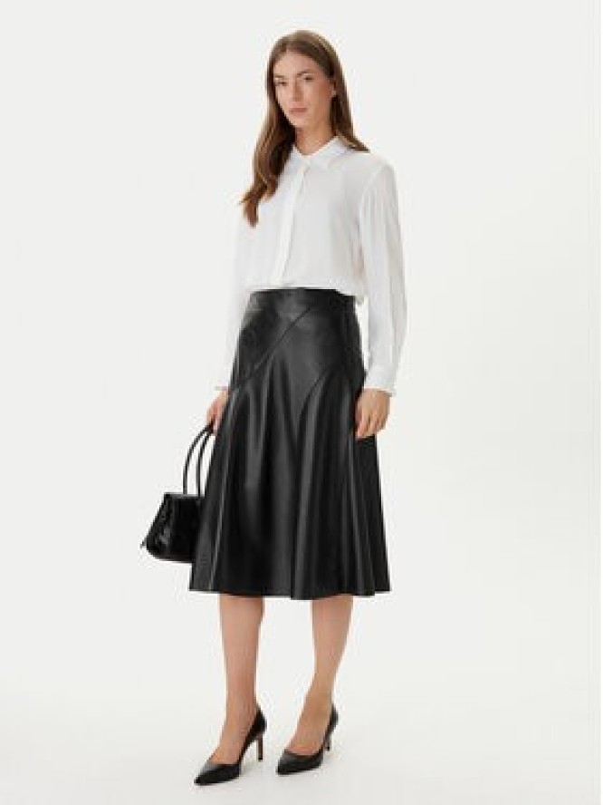 BOSS Spódnica z imitacji skóry Vicena1 50556926 Czarny Regular Fit