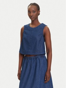 Pieces Top Tenim 17157936 Granatowy Regular Fit