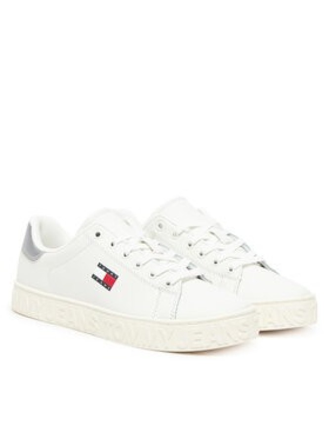 Tommy Jeans Sneakersy Tjw Logo Outsole Sneaker Ess EN0EN02703 Écru