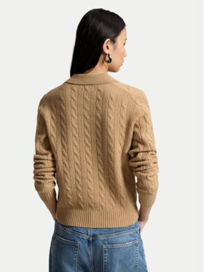 Polo Ralph Lauren Sweter 211972132002 Brązowy jasny Regular Fit