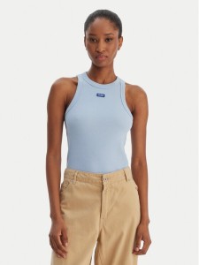 HUGO Top Easy 50508857 Błękitny Slim Fit