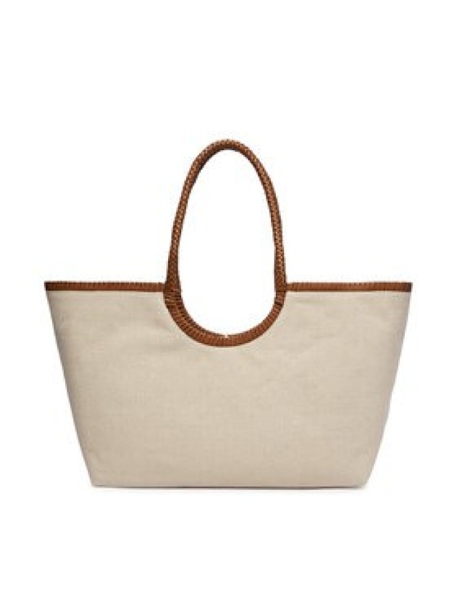 Tommy Hilfiger Torebka Th Elev Summ Maxi Tote Canvas AW0AW18629 Beżowy
