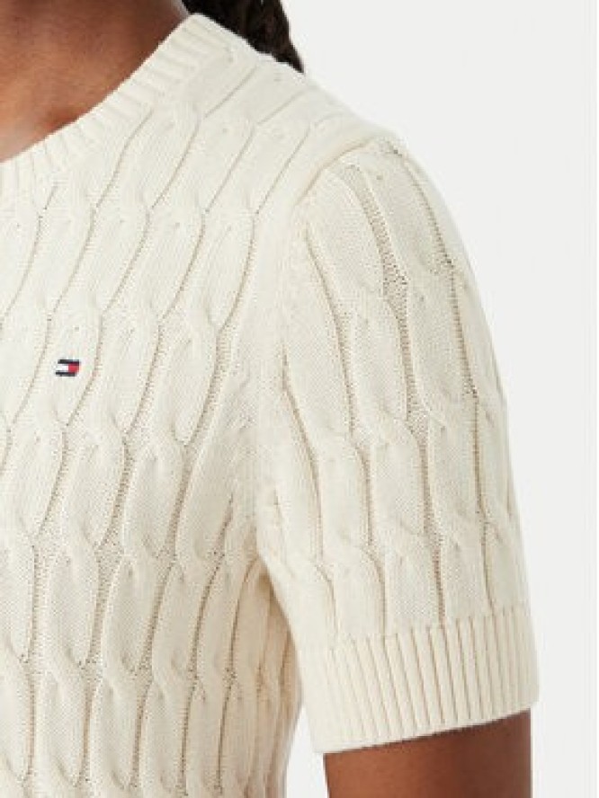 Tommy Hilfiger Bluzka WW0WW38744 Kremowy Regular Fit