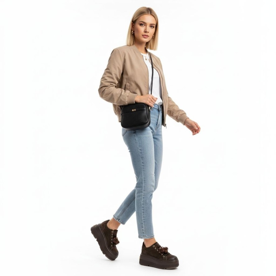 Sneakersy damskie Chebello, ze skóry naturalnej z cholewką o zamszowym wykończeniu i ozdobnymi frędzlami przy sznurowaniu, brązowe, 5002_-268-000-PSK