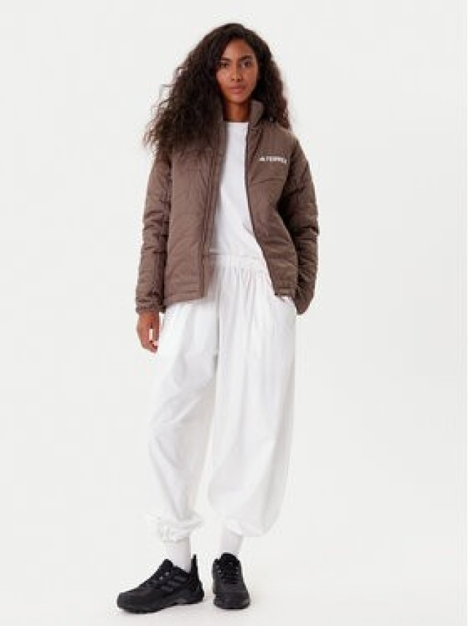 adidas Kurtka zimowa Terrex Multi JN0812 Brązowy Regular Fit