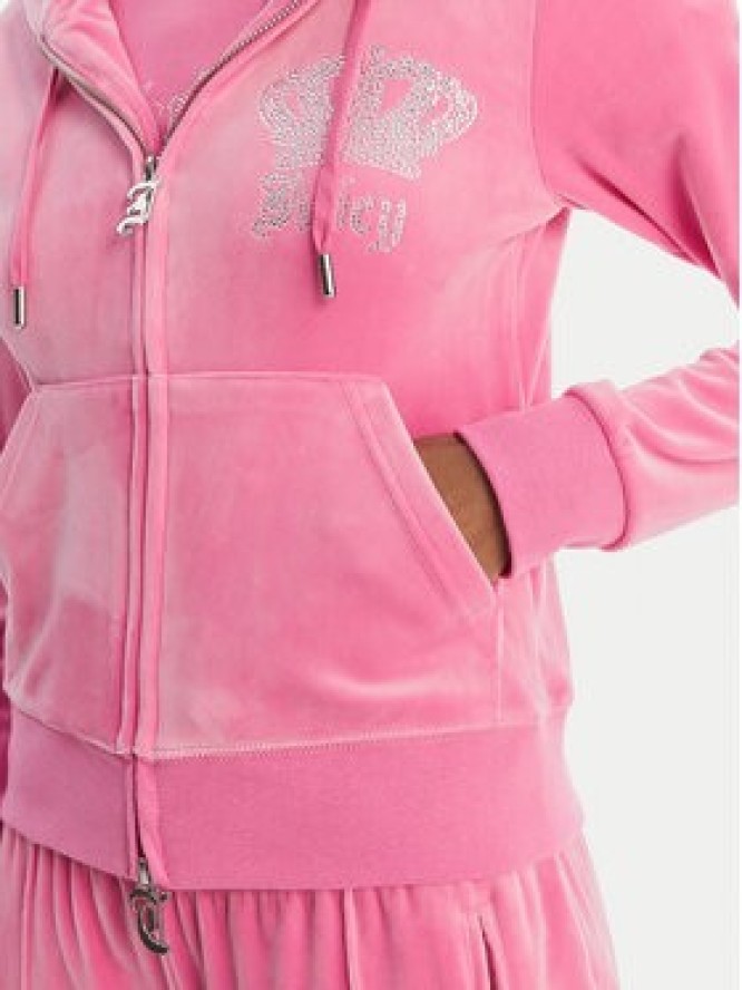 Juicy Couture Bluza Gothic Crown JCBAS126805 Różowy Slim Fit