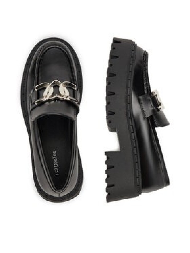 DeeZee Loafersy 25365-7 Czarny
