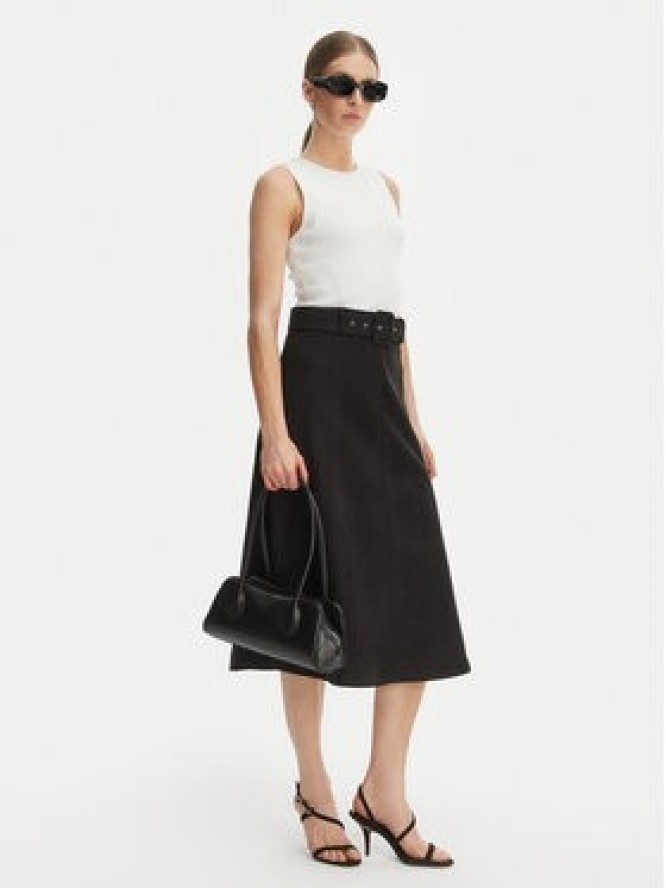 Rinascimento Spódnica z imitacji skóry CFC0127915003 Czarny Regular Fit